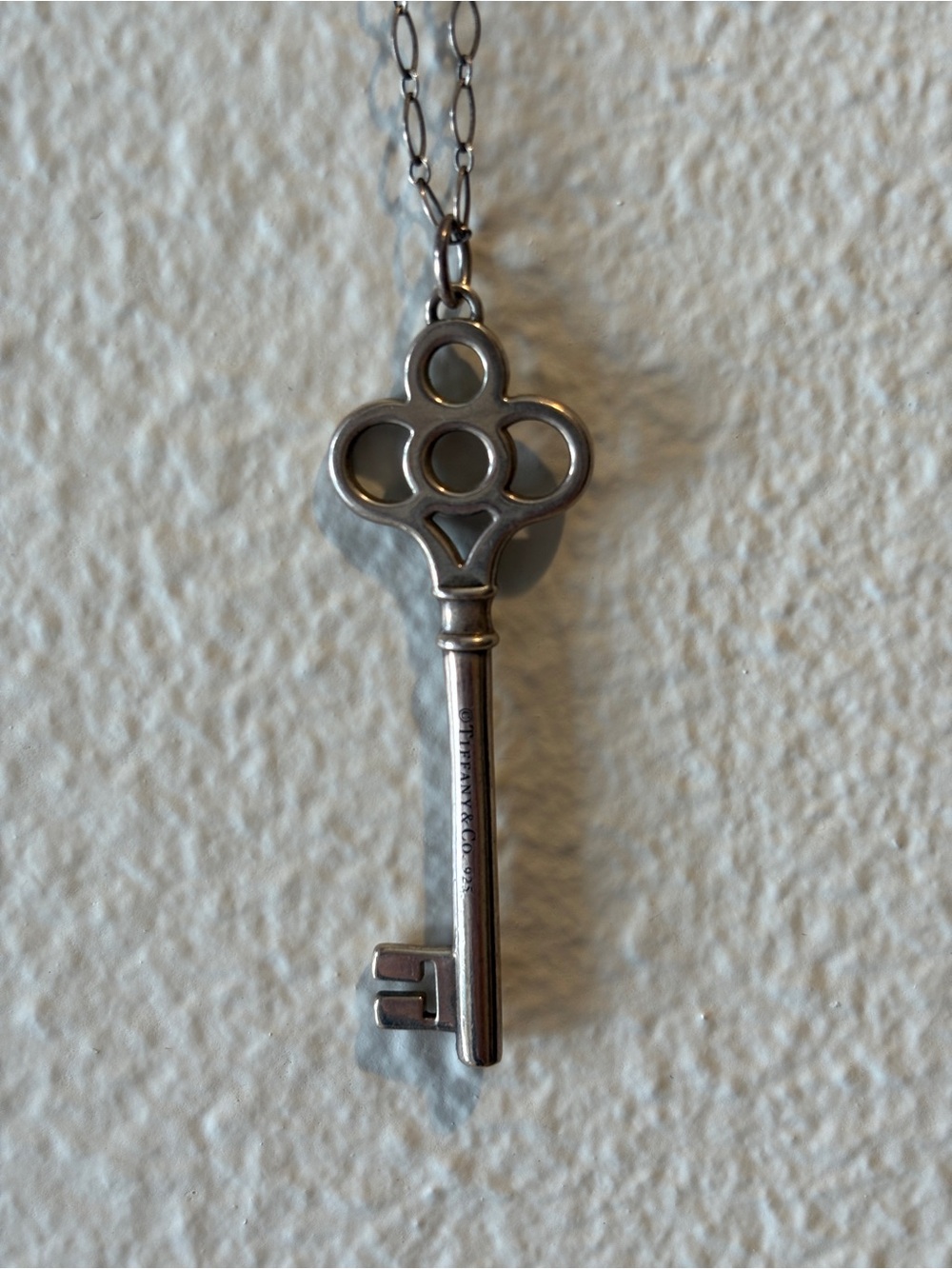 Authentic Tiffany & Co. Retired Key Necklace Sterling Silver 925 - Picture 3 of 5